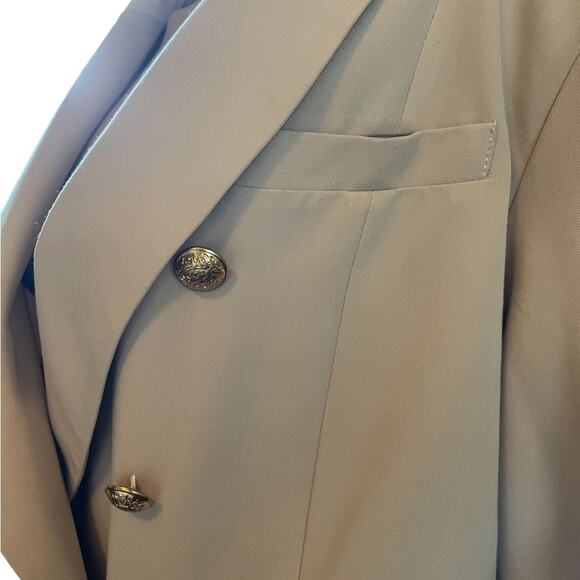 BLAZER COAT Womens XXL Khaki Stretch Double Breasted Classy Workwear - Picture 4 of 15